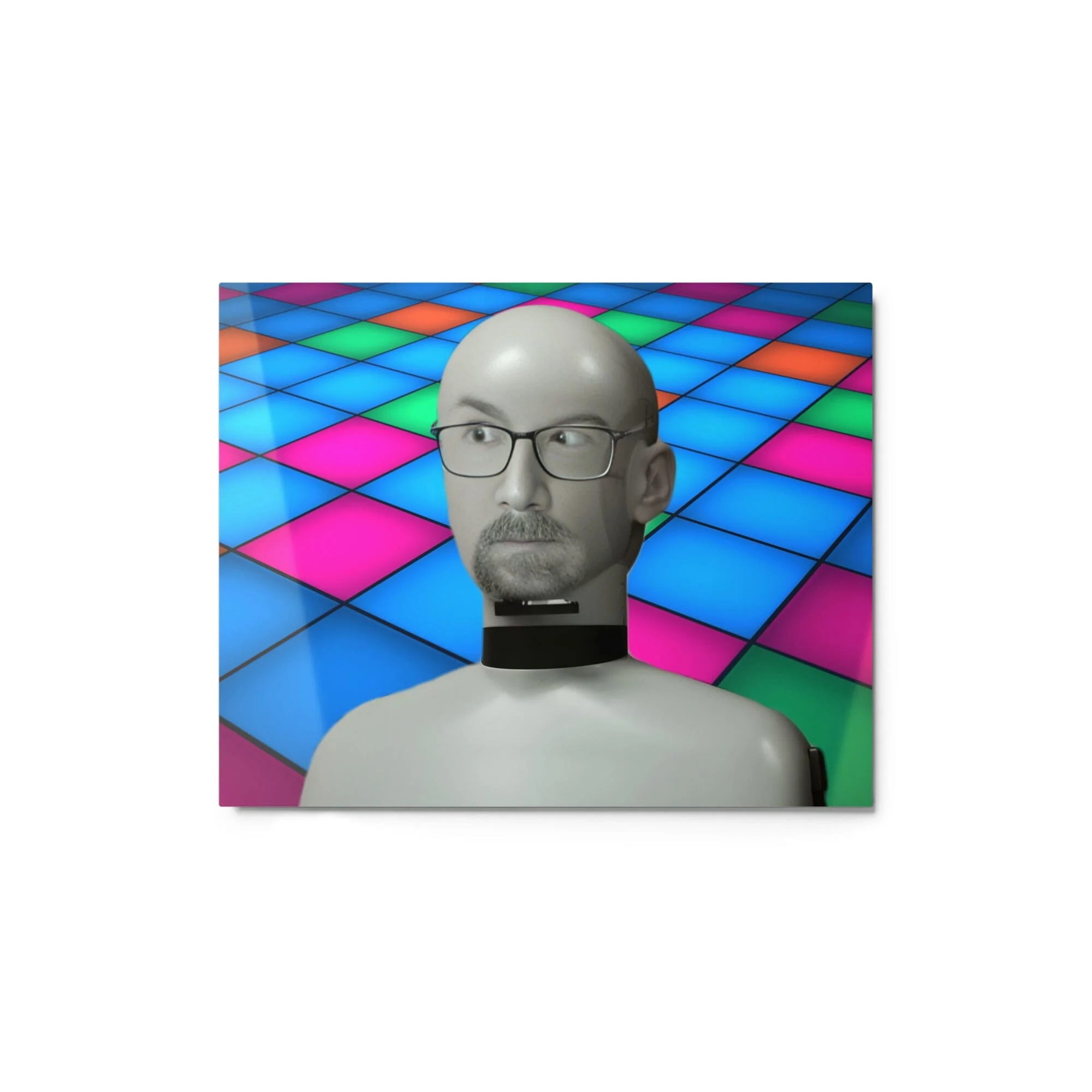 5128 Concerned Resolve Face In A Confusing Place - Glossy Metal Print - Image 5