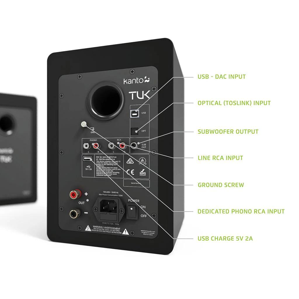 Kanto TUK Powered Bookshelf Speakers - Image 5